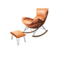 Chaise d'accent sans bras moderne Faux Coue et chaise Lounge Velet avec dos haut