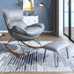 Chaise d'accent sans bras moderne Faux Coue et chaise Lounge Velet avec dos haut