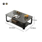 Glam Coffee Table with Cross Legs and Storage Shelf Cocktail Table Clearhalo 'Coffee & Accent Tables' 'Coffee Tables' 'coffee_tables' 'furn' 'furn_coffee_tables' 'Furniture' 'Living Room Furniture' 5485009