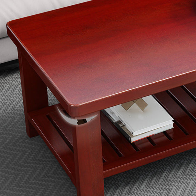 Nordic Style Coffee Table with Rectangular Solid Wood Base 4 Legs Clearhalo 'Coffee & Accent Tables' 'Coffee Tables' 'coffee_tables' 'furn' 'furn_coffee_tables' 'Furniture' 'Living Room Furniture' 5485021