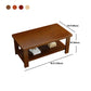 Nordic Style Coffee Table with Rectangular Solid Wood Base 4 Legs Clearhalo 'Coffee & Accent Tables' 'Coffee Tables' 'coffee_tables' 'furn' 'furn_coffee_tables' 'Furniture' 'Living Room Furniture' 5485032