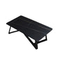 Glam Stone Coffee Table with Black Steel Base and Rectangle Top 55.1"L x 27.6"W x 17.7"H Black Clearhalo 'Coffee & Accent Tables' 'Coffee Tables' 'coffee_tables' 'furn' 'furn_coffee_tables' 'Furniture' 'Living Room Furniture' 5485037