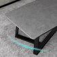 Glam Stone Coffee Table with Black Steel Base and Rectangle Top Clearhalo 'Coffee & Accent Tables' 'Coffee Tables' 'coffee_tables' 'furn' 'furn_coffee_tables' 'Furniture' 'Living Room Furniture' 5485038