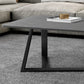 Glam Stone Coffee Table with Black Steel Base and Rectangle Top Clearhalo 'Coffee & Accent Tables' 'Coffee Tables' 'coffee_tables' 'furn' 'furn_coffee_tables' 'Furniture' 'Living Room Furniture' 5485039