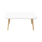 Contemporary Wooden Coffee Table with 4 Natural Legs and Rectangle Top 24"L x 16"W x 16"H White Clearhalo 'Coffee & Accent Tables' 'Coffee Tables' 'coffee_tables' 'furn' 'furn_coffee_tables' 'Furniture' 'Living Room Furniture' 5485098