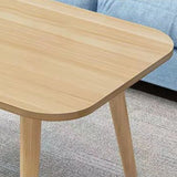 Contemporary Wooden Coffee Table with 4 Natural Legs and Rectangle Top Clearhalo 'Coffee & Accent Tables' 'Coffee Tables' 'coffee_tables' 'furn' 'furn_coffee_tables' 'Furniture' 'Living Room Furniture' 5485099