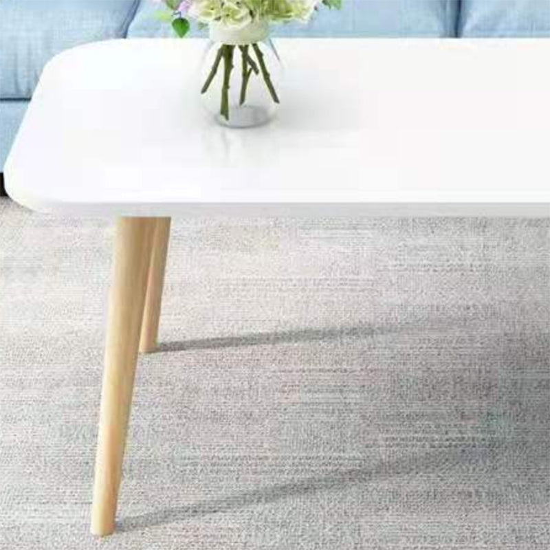 Contemporary Wooden Coffee Table with 4 Natural Legs and Rectangle Top Clearhalo 'Coffee & Accent Tables' 'Coffee Tables' 'coffee_tables' 'furn' 'furn_coffee_tables' 'Furniture' 'Living Room Furniture' 5485100