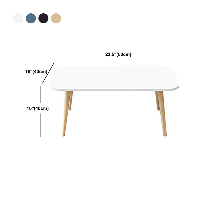 Contemporary Wooden Coffee Table with 4 Natural Legs and Rectangle Top Clearhalo 'Coffee & Accent Tables' 'Coffee Tables' 'coffee_tables' 'furn' 'furn_coffee_tables' 'Furniture' 'Living Room Furniture' 5485102