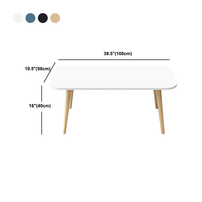 Contemporary Wooden Coffee Table with 4 Natural Legs and Rectangle Top Clearhalo 'Coffee & Accent Tables' 'Coffee Tables' 'coffee_tables' 'furn' 'furn_coffee_tables' 'Furniture' 'Living Room Furniture' 5485104