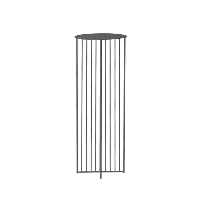 Mid-Century Modern Round Iron End Table Dia 11.81" Pedestal Side Table 12"L x 12"W x 31.5"H Black 1 Clearhalo 'Coffee & Accent Tables' 'End & Side Tables' 'end_side_tables' 'furn' 'furn_end_side_tables' 'Furniture' 'Living Room Furniture' 5485295