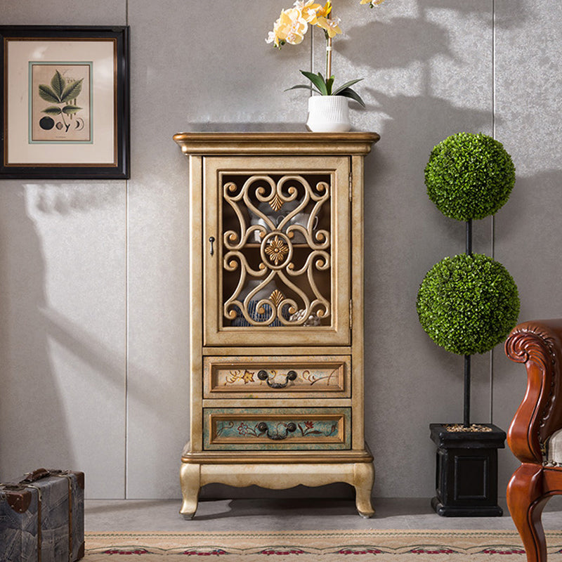 Industrial Wood Accent Cabinet with Drawers Side Cabinet with Bracket Legs Clearhalo 'Cabinets & Chests' 'cabinets_chests' 'furn' 'furn_cabinets_chests' 'Furniture' 'Living Room Furniture' 5485469