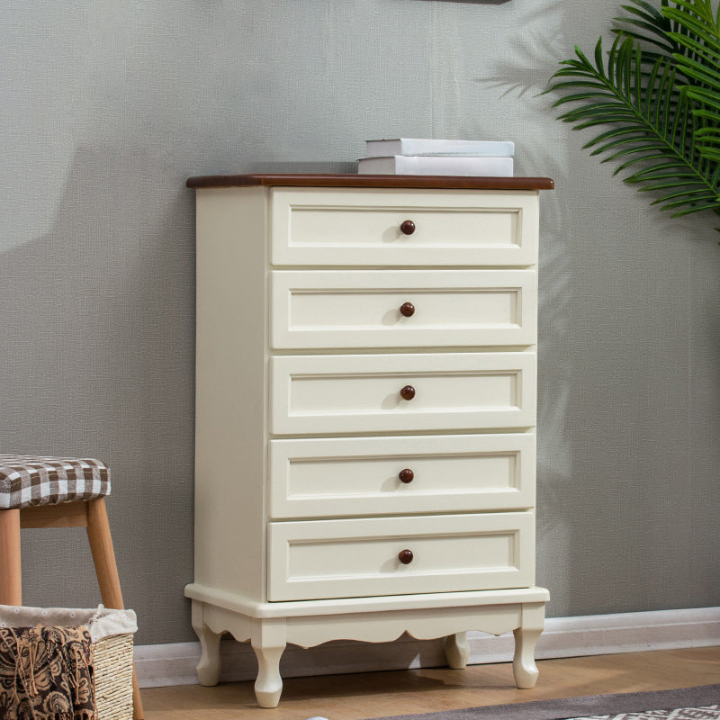 Mid-Century Modern Accent Chest with 5 Drawers Storage Cabinet