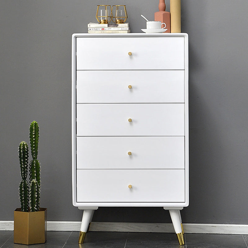 4/5/6/7の引き出しとまっすぐな脚を備えたソリッドウッドアクセントチェスト