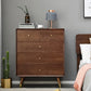 Coffre d'accentuation en bois massif avec des tiroirs 4/5/6/7 et des jambes droites