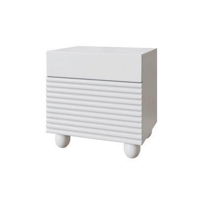 Mesa nocturna de madera escandinava de 19 años de altura con 2 cajones