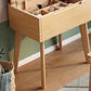 Scandinavian Wood Vanity and Stool Dressing Table with Storage