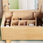 Scandinavian Wood Vanity and Stool Dressing Table with Storage