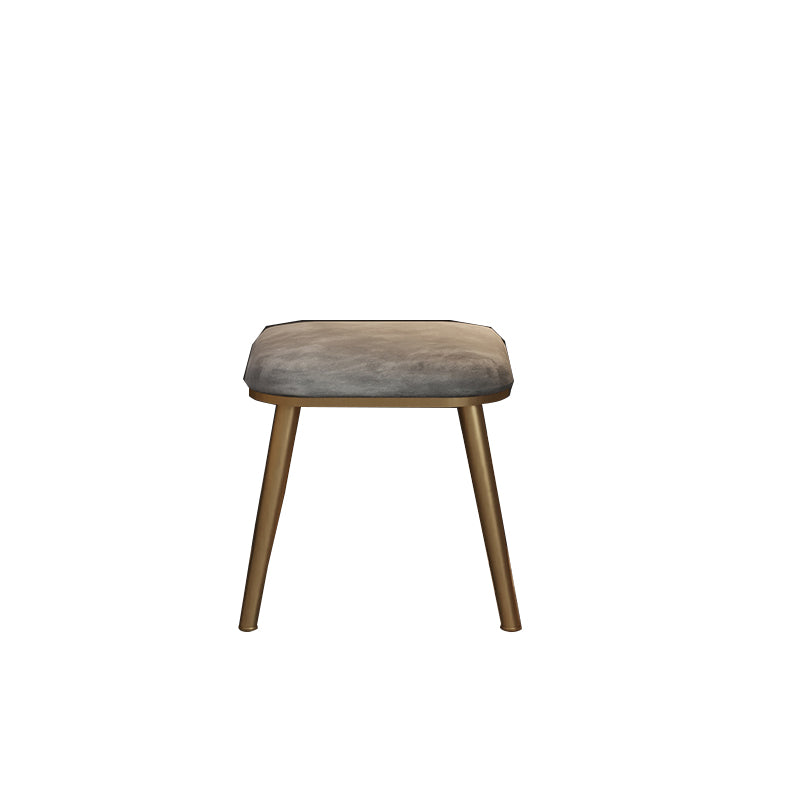 Lussuoso set di vanità con cassetti di stoccaggio 2 con sgabello imbottito in bianco/grigio