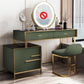 Luxurious Metal Make-up Vanity 4 Solid Wood Drawers Dressing Table