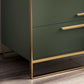 Luxurious Metal Make-up Vanity 4 Solid Wood Drawers Dressing Table