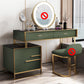 Luxurious Metal Make-up Vanity 4 Solid Wood Drawers Dressing Table