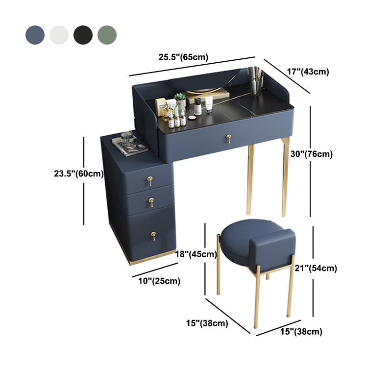 Vanity top vanità in pietra e abbigliamento da sgabello Funzione in pelle Fuce Vanity