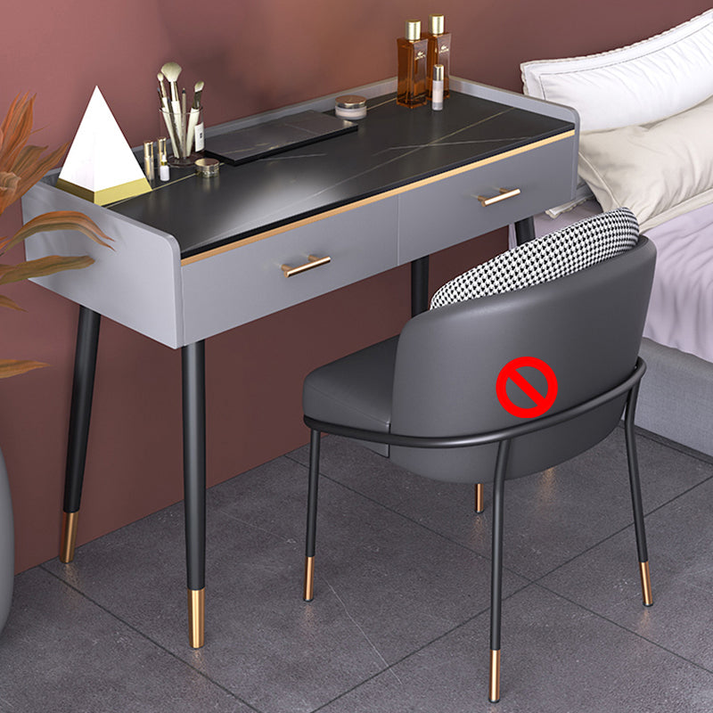 Luxe make -up ijdelheid stenen toptafel in grijze afwerking