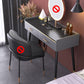 Luxurious Makeup Vanity Stone Top Dressing Table in Grey Finish