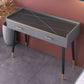 Luxurious Makeup Vanity Stone Top Dressing Table in Grey Finish