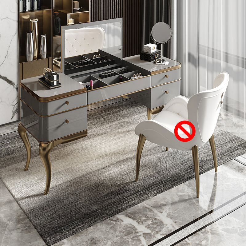 4 tiroirs de rangement vanité miroir victorien en bois vanité