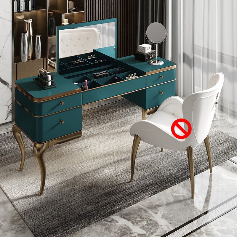 4 tiroirs de rangement vanité miroir victorien en bois vanité