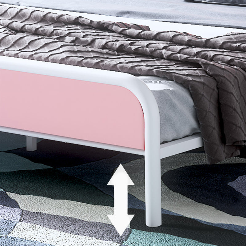 Letto standard, metallo e rivestimento imbottito con testiera e pedana