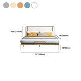 Glam Style Metal Bed Including HeadboardPanel Bed , 43 inch High Clearhalo 'Bedroom Furniture' 'Beds' 'furn' 'furn_beds' 'Furniture' 5489706