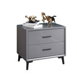 Table de nuit en bois massif contemporain 18,5 "de haut table de nuit avec 2 tiroirs