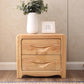 Table de chevet traditionnelle en bois massif de 20 "de haut avec 2 tiroirs
