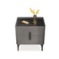 Modern Stone Top Nightstand 2-Drawer 20 Inch Tall Night Table with Legs
