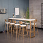 Stone Bar Dining Table Glam Style Bar Table for Milk Tea Shop Cafe