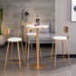 Stone Bar Dining Table Glam Style Bar Table for Milk Tea Shop Cafe