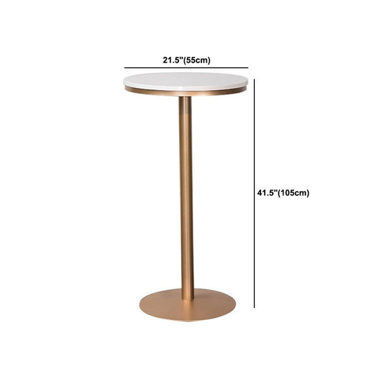 Stone Bar Dining Table Glam Style Bar Table for Milk Tea Shop Cafe