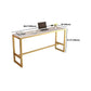 Stone Bar Dining Table Glam Style Bar Table for Milk Tea Shop Cafe