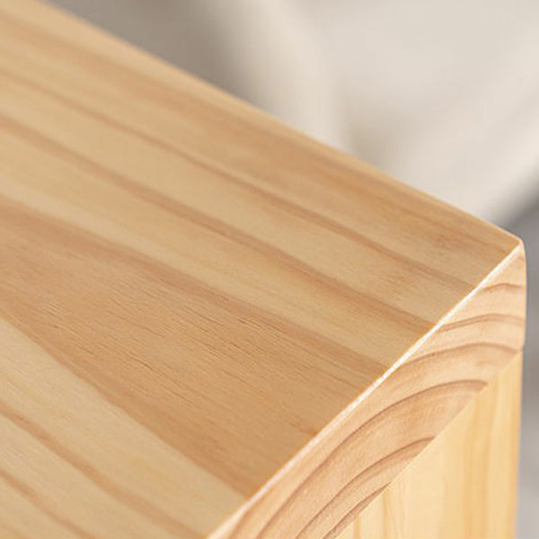 Table de bar rectangulaire avec plateau en bois de pin, table de bistro moderne avec double piédestal