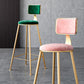 Glam Metal Barstool Velvet Gold Furniture in Matte Finish for Indoor Clearhalo 'Bar Furniture' 'Bar Stools' 'bar_stools' 'furn' 'furn_bar_stools' 'Furniture' 'Kitchen & Dining Furniture' 5490320