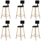 Glam Metal Barstool Velvet Gold Furniture in Matte Finish for Indoor Black 6 Piece Set Bar Stool(30"H) Clearhalo 'Bar Furniture' 'Bar Stools' 'bar_stools' 'furn' 'furn_bar_stools' 'Furniture' 'Kitchen & Dining Furniture' 5490326