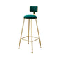 Glam Metal Barstool Velvet Gold Furniture in Matte Finish for Indoor Clearhalo 'Bar Furniture' 'Bar Stools' 'bar_stools' 'furn' 'furn_bar_stools' 'Furniture' 'Kitchen & Dining Furniture' 5490329