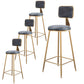 Glam Metal Barstool Velvet Gold Furniture in Matte Finish for Indoor Grey 4 Piece Set Bar Stool(30"H) Clearhalo 'Bar Furniture' 'Bar Stools' 'bar_stools' 'furn' 'furn_bar_stools' 'Furniture' 'Kitchen & Dining Furniture' 5490334
