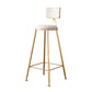 Glam Metal Barstool Velvet Gold Furniture in Matte Finish for Indoor White 1 Piece Bar Stool(30"H) Clearhalo 'Bar Furniture' 'Bar Stools' 'bar_stools' 'furn' 'furn_bar_stools' 'Furniture' 'Kitchen & Dining Furniture' 5490340