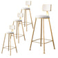Glam Metal Barstool Velvet Gold Furniture in Matte Finish for Indoor White 4 Piece Set Bar Stool(30"H) Clearhalo 'Bar Furniture' 'Bar Stools' 'bar_stools' 'furn' 'furn_bar_stools' 'Furniture' 'Kitchen & Dining Furniture' 5490344