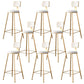 Glam Metal Barstool Velvet Gold Furniture in Matte Finish for Indoor White 8 Piece Set Bar Stool(30"H) Clearhalo 'Bar Furniture' 'Bar Stools' 'bar_stools' 'furn' 'furn_bar_stools' 'Furniture' 'Kitchen & Dining Furniture' 5490348