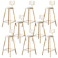Glam Metal Barstool Velvet Gold Furniture in Matte Finish for Indoor White 8 Piece Set Counter Stool(26"H) Clearhalo 'Bar Furniture' 'Bar Stools' 'bar_stools' 'furn' 'furn_bar_stools' 'Furniture' 'Kitchen & Dining Furniture' 5490378