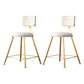 Glam Metal Barstool Velvet Gold Furniture in Matte Finish for Indoor White 2 Piece Set Short Stool(18"H) Clearhalo 'Bar Furniture' 'Bar Stools' 'bar_stools' 'furn' 'furn_bar_stools' 'Furniture' 'Kitchen & Dining Furniture' 5490405